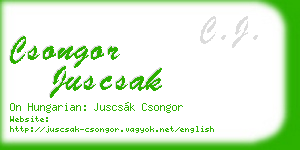 csongor juscsak business card