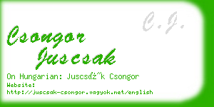 csongor juscsak business card